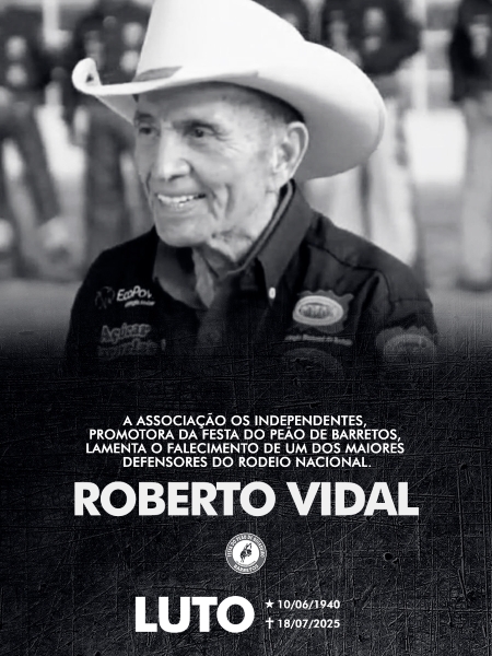 NOTA DE FALECIMENTO – Roberto Vidal