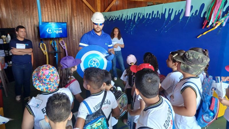 Cerca de 3,6 mil crianças participaram de ações lúdicas com o Capitão SAAE nos primeiros dias da 70ª Festa do Peão de Barretos