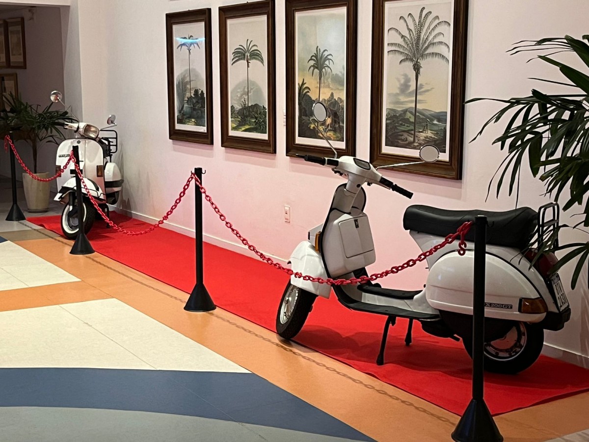 Exposição de motos antigas é atração no Barretos Park Hotel até o final de abril(Divulgação)